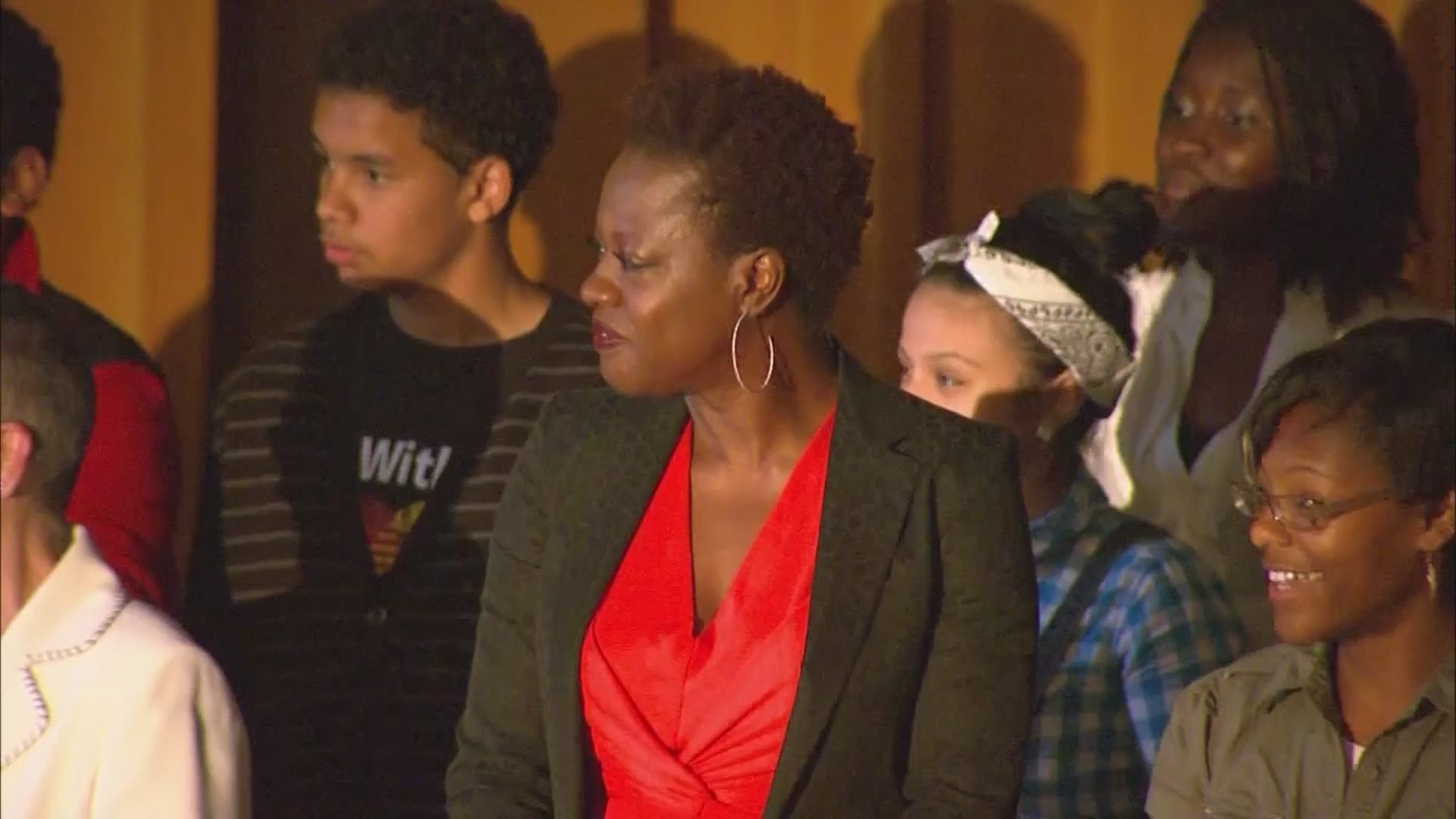 VIDEO: Viola Davis inspires students in her hometown of Central Falls, Rhode Island